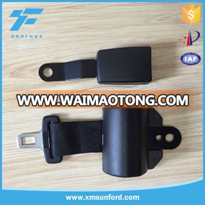 Retractable universal safety belt two point car seat belt buckle